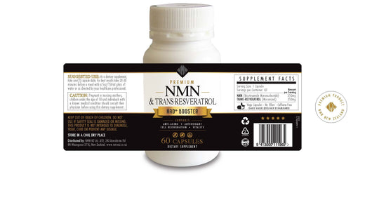 Premium NMN and Trans-Resveratrol supplement for longevity and cellular health